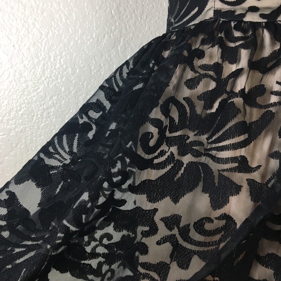 TOBI High Neck Fit & Flare Floral Lace Mini Dress - Picture 7 of 7